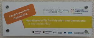 Modellschule - Schild